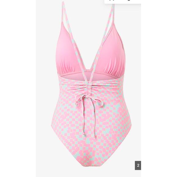 VERO MODA NWT One-Piece Swimsuit | Limpet Shell AOP Tira, Size M, NWT - Picture 2 of 8
